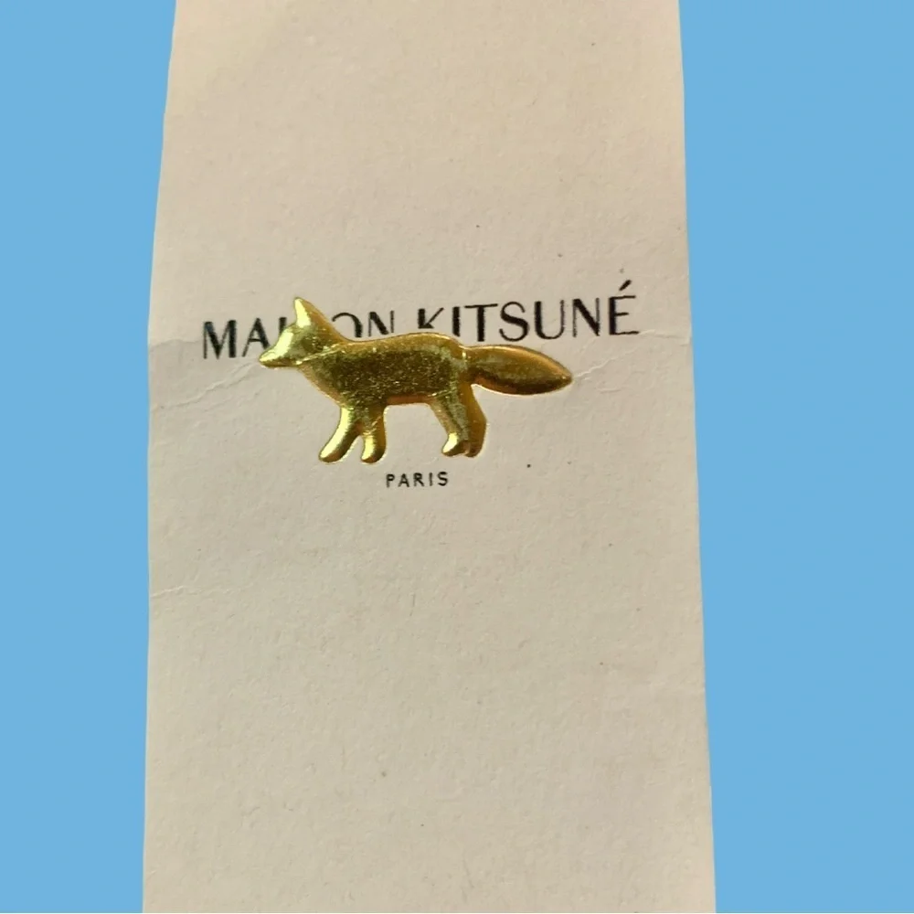 MAISON KITSUNE PALAIS ROYAL MILK LOGO PRINT 5 PANEL BASEBALL CAP HAT NWT Kitsuné